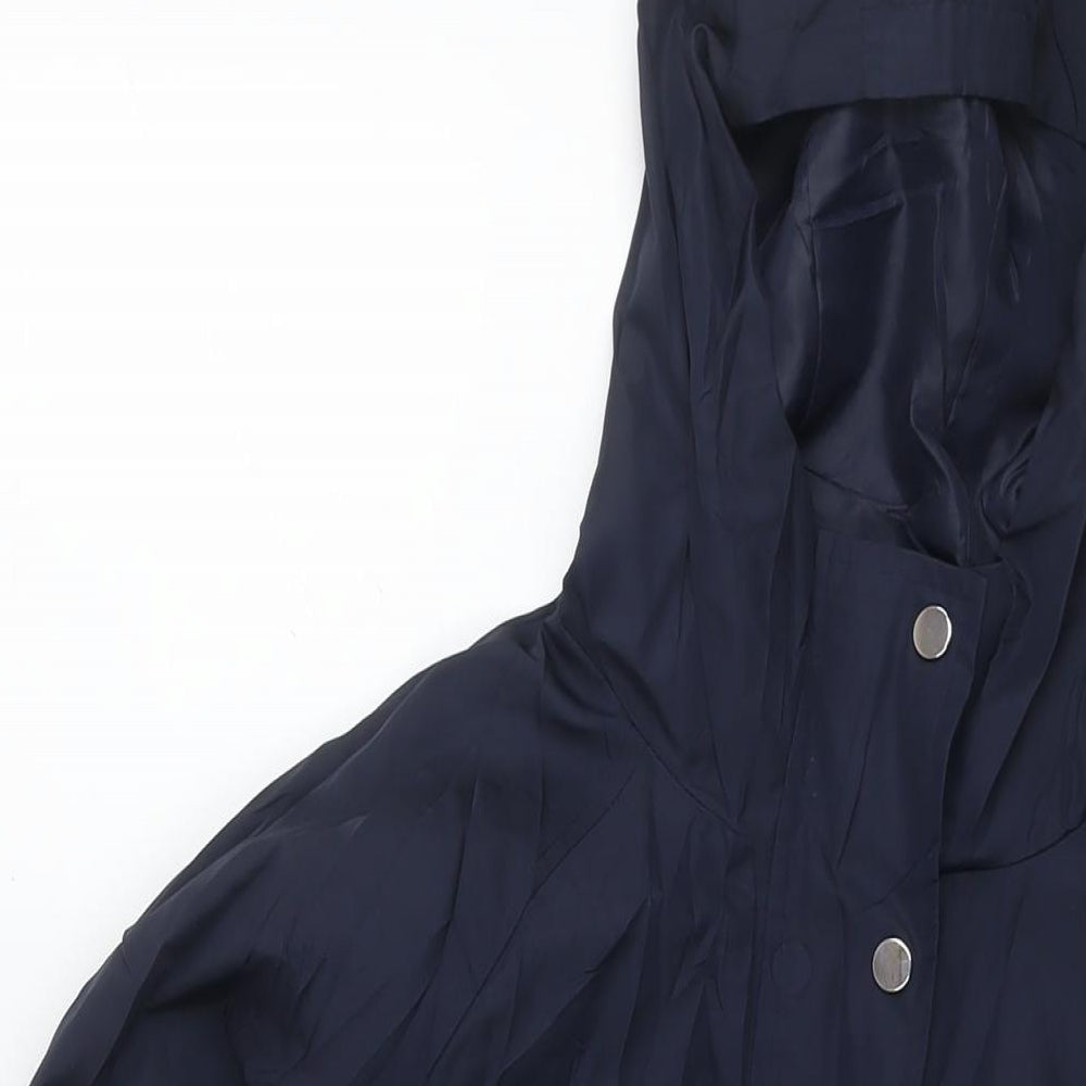 Womens UK Size 10 M&Co Blue Parka Coat
