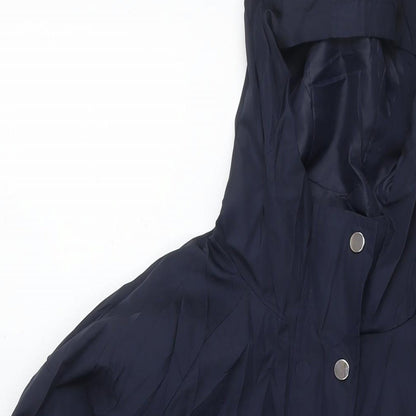 Womens UK Size 10 M&Co Blue Parka Coat