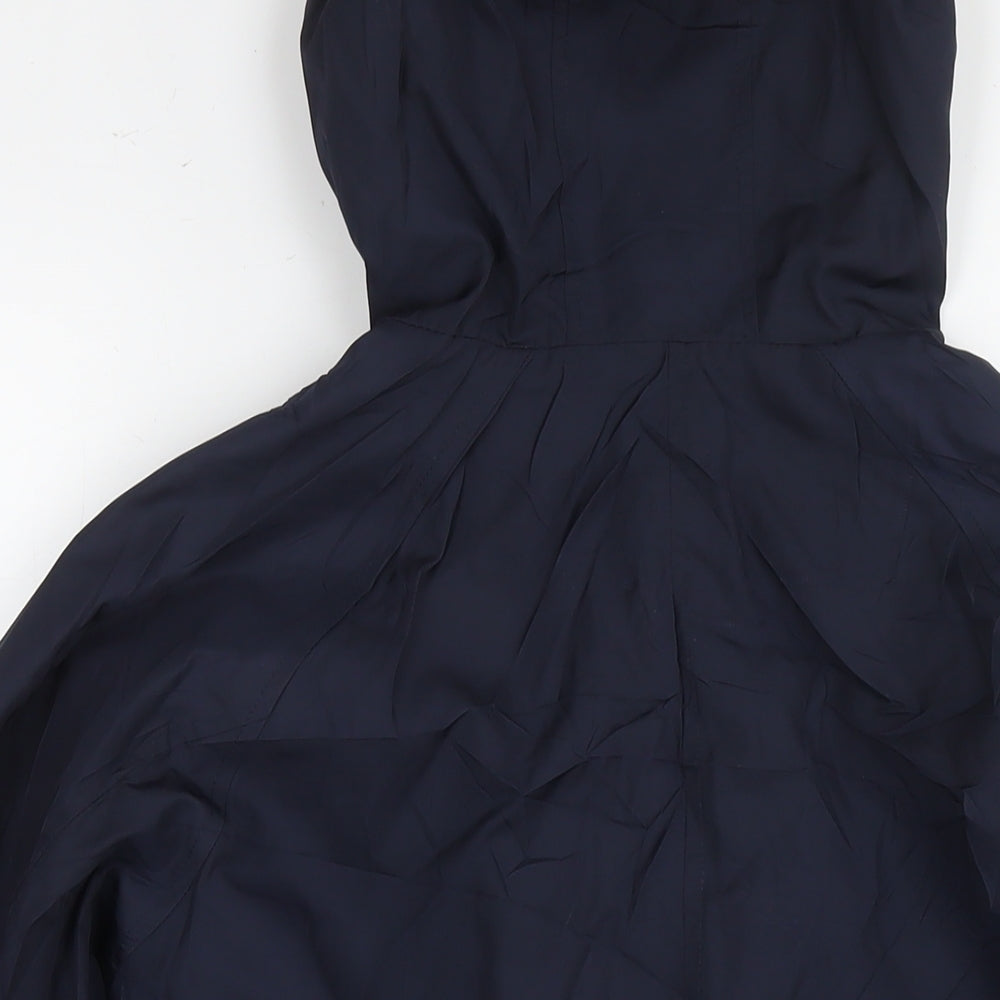 Womens UK Size 10 M&Co Blue Parka Coat