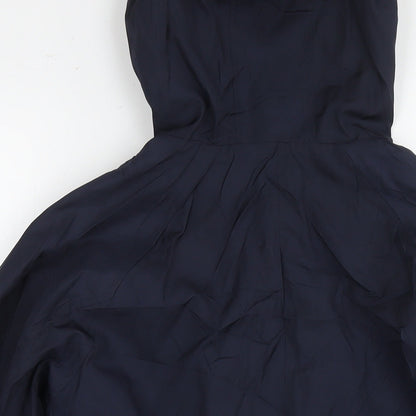 Womens UK Size 10 M&Co Blue Parka Coat