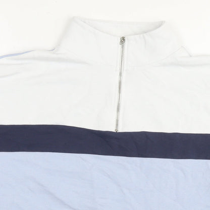 New Look Womens Blue Cotton Pullover Sweatshirt Size 12 Pullover