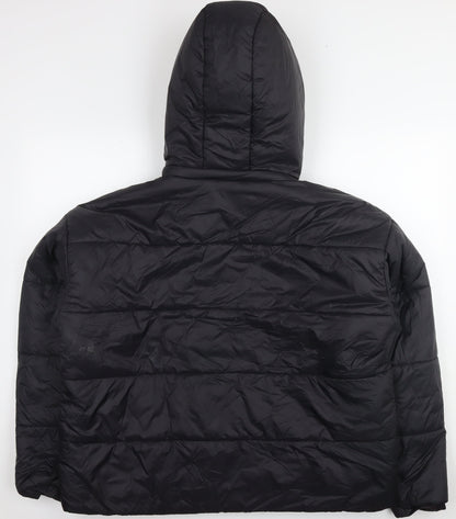 Boohoo Womens Black Puffer Jacket Jacket Size 16 Zip
