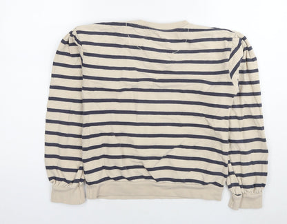 John Lewis Girls Beige Striped Cotton Pullover Sweatshirt Size 11 Years Pullover - Sequin Detail Dog