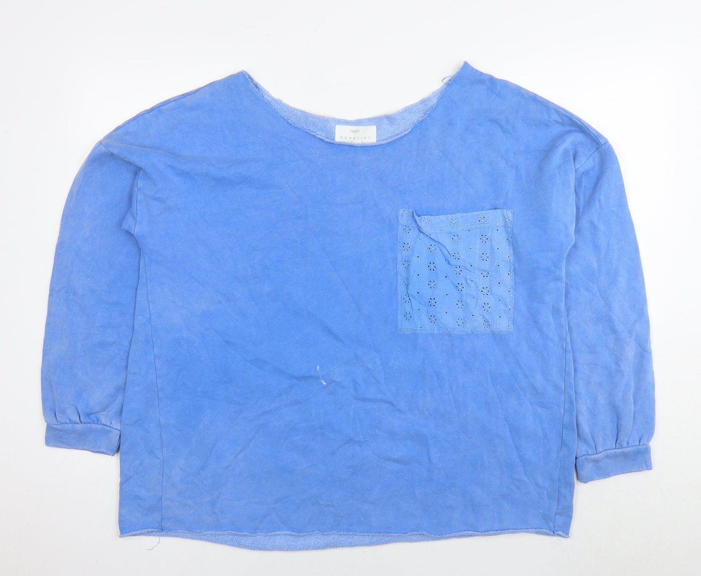 Womens UK Size L NEXT Blue Pullover Sweatshirt