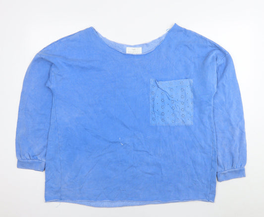 Womens UK Size L NEXT Blue Pullover Sweatshirt