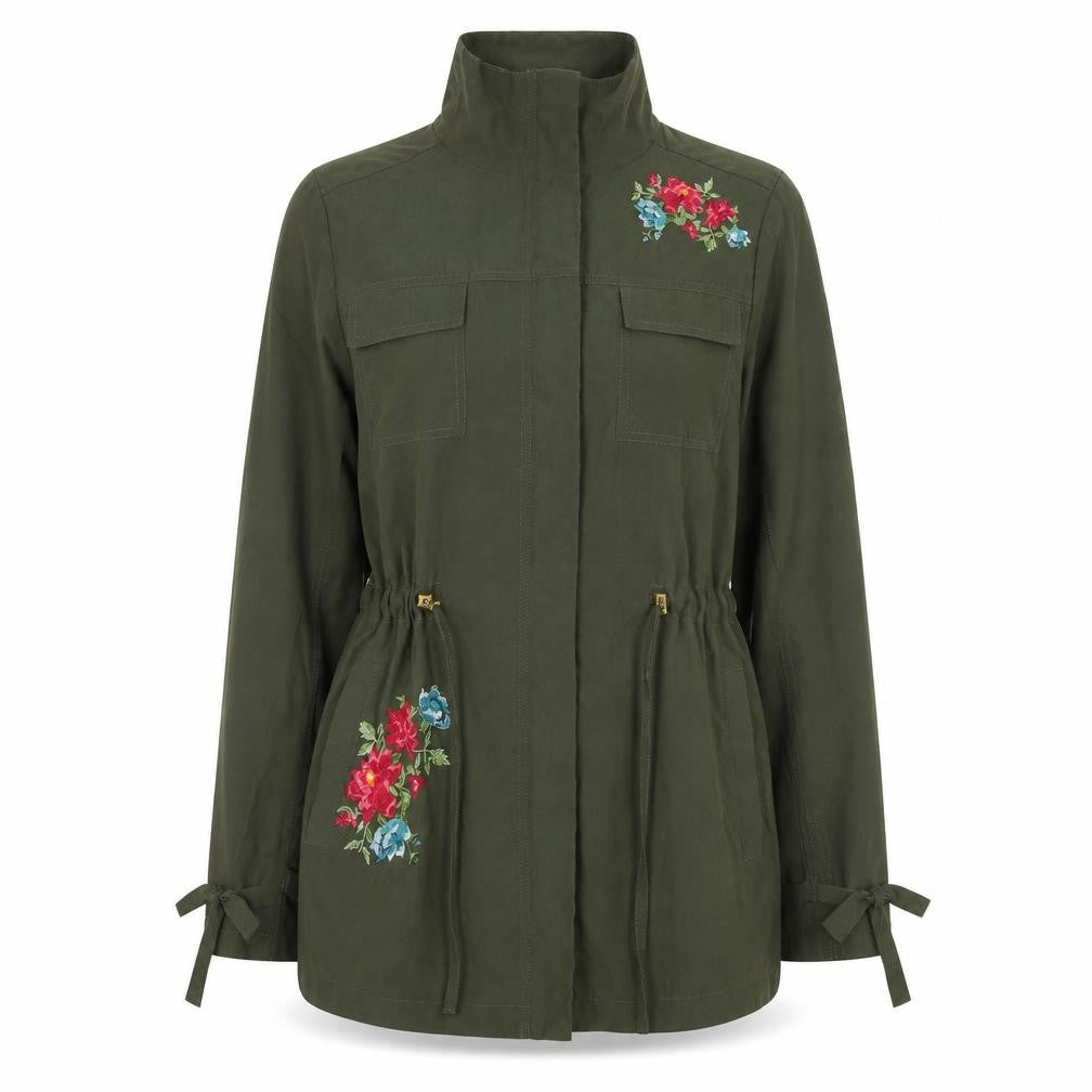 Womens UK Size 10 Avon Green Parka Coat