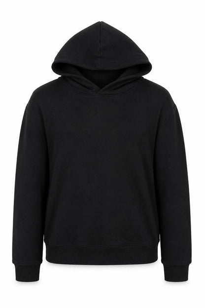 H&M Girls Black Cotton Pullover Hoodie Size 9-10 Years Pullover