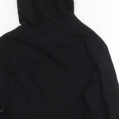 H&M Girls Black Cotton Pullover Hoodie Size 9-10 Years Pullover