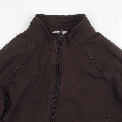 Womens UK Size 16 Marks and Spencer Brown Full Zip Sweatshirt