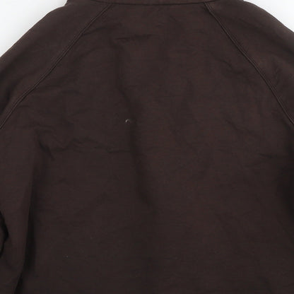 Womens UK Size 16 Marks and Spencer Brown Full Zip Sweatshirt