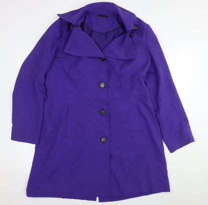 Womens UK Size 16 Marks and Spencer Purple Overcoat