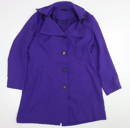Womens UK Size 16 Marks and Spencer Purple Overcoat