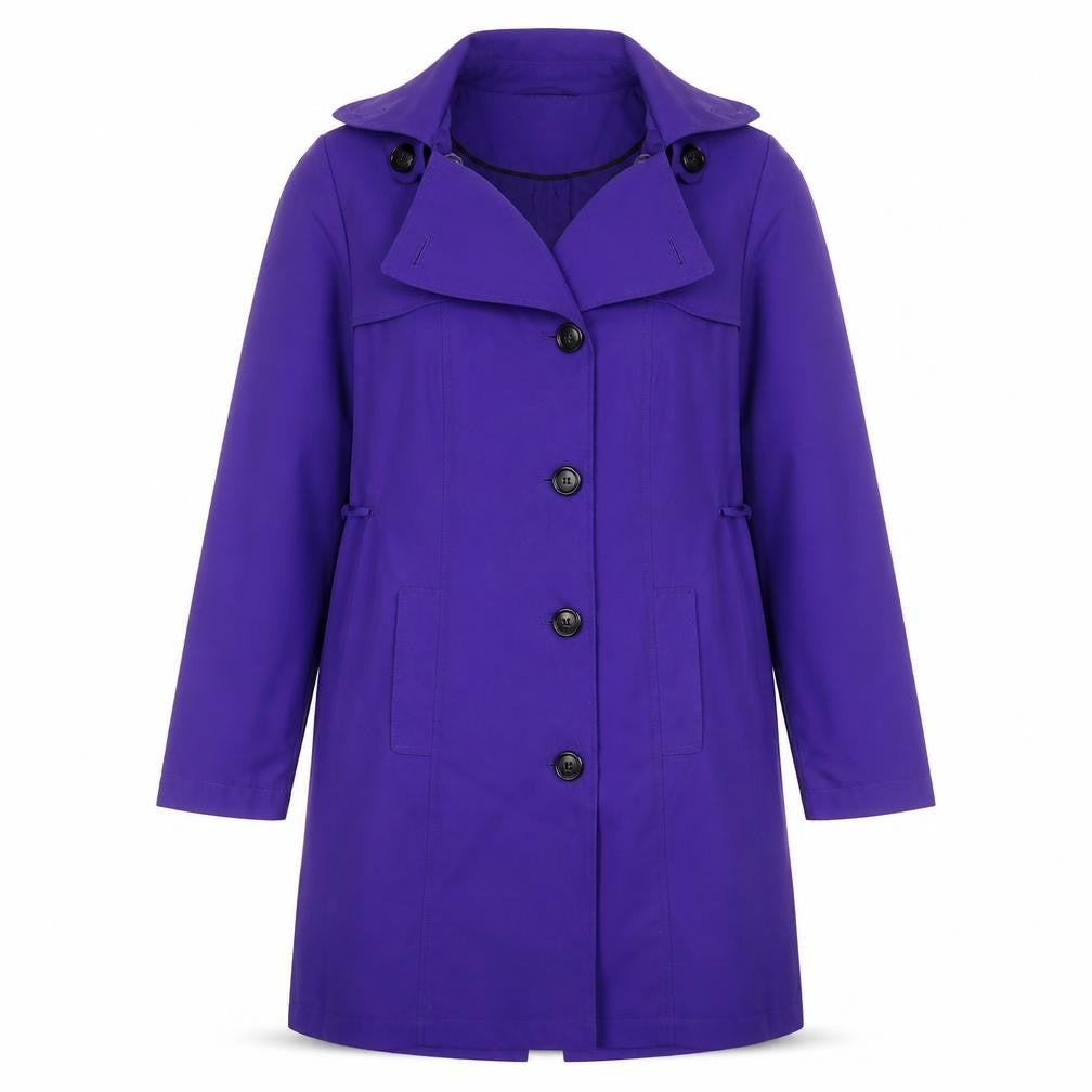 Marks & Spencer Womens Purple Overcoat Coat Size 16 Button