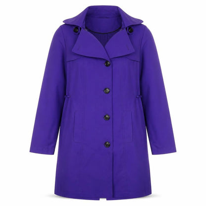 Marks & Spencer Womens Purple Overcoat Coat Size 16 Button