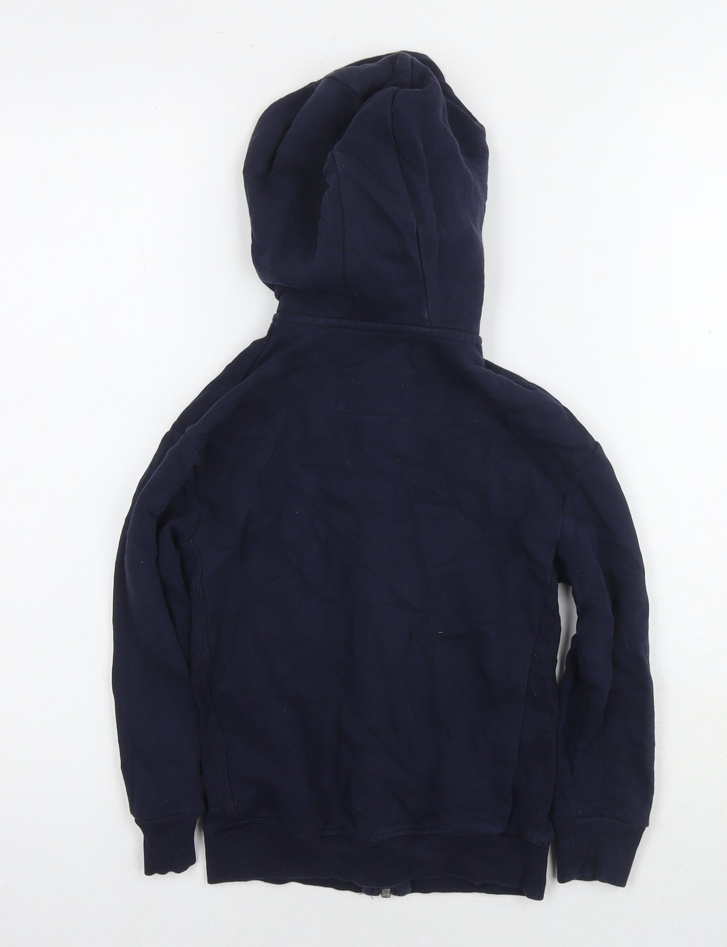 Marks and Spencer Boys Blue Cotton Full Zip Hoodie Size 7-8 Years Zip