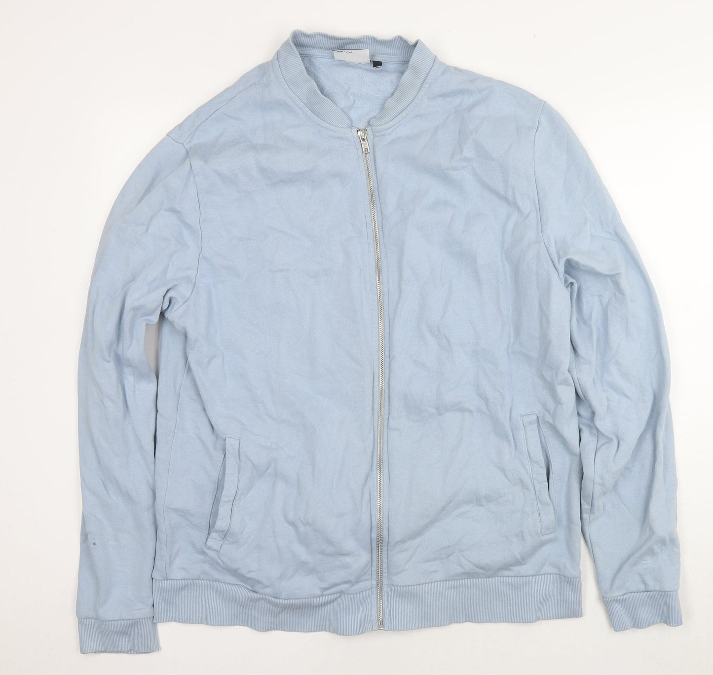 Mens UK Size L ASOS Blue Full Zip Sweatshirt