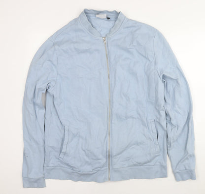 Mens UK Size L ASOS Blue Full Zip Sweatshirt