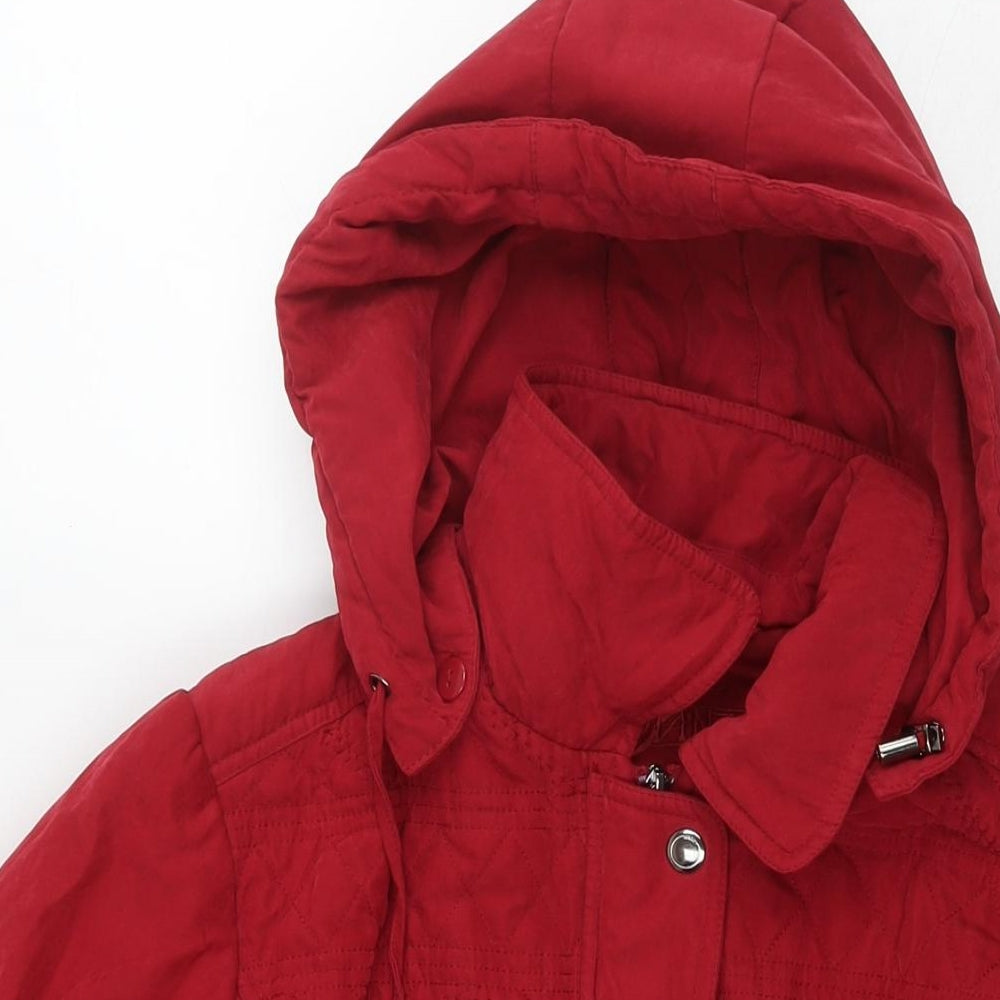 Womens UK Size 20 Finesse Red Parka Coat