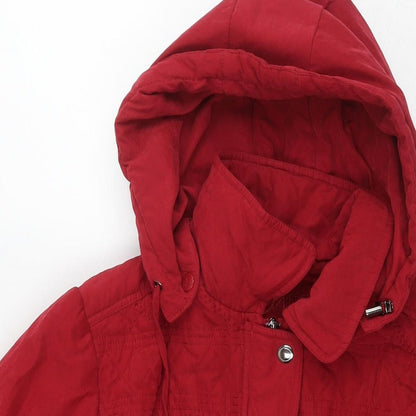 Womens UK Size 20 Finesse Red Parka Coat