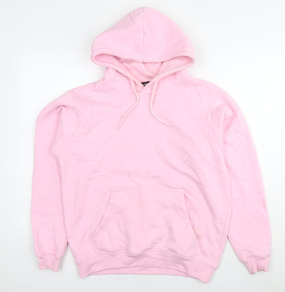 PRETTYLITTLETHING Womens Pink Cotton Pullover Hoodie Size S Pullover