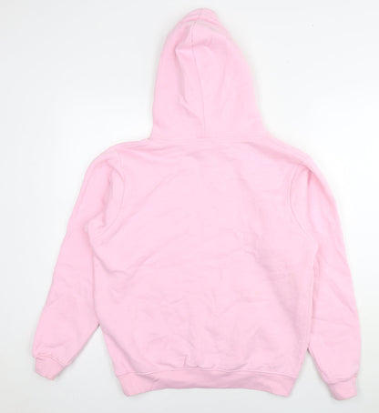 PRETTYLITTLETHING Womens Pink Cotton Pullover Hoodie Size S Pullover