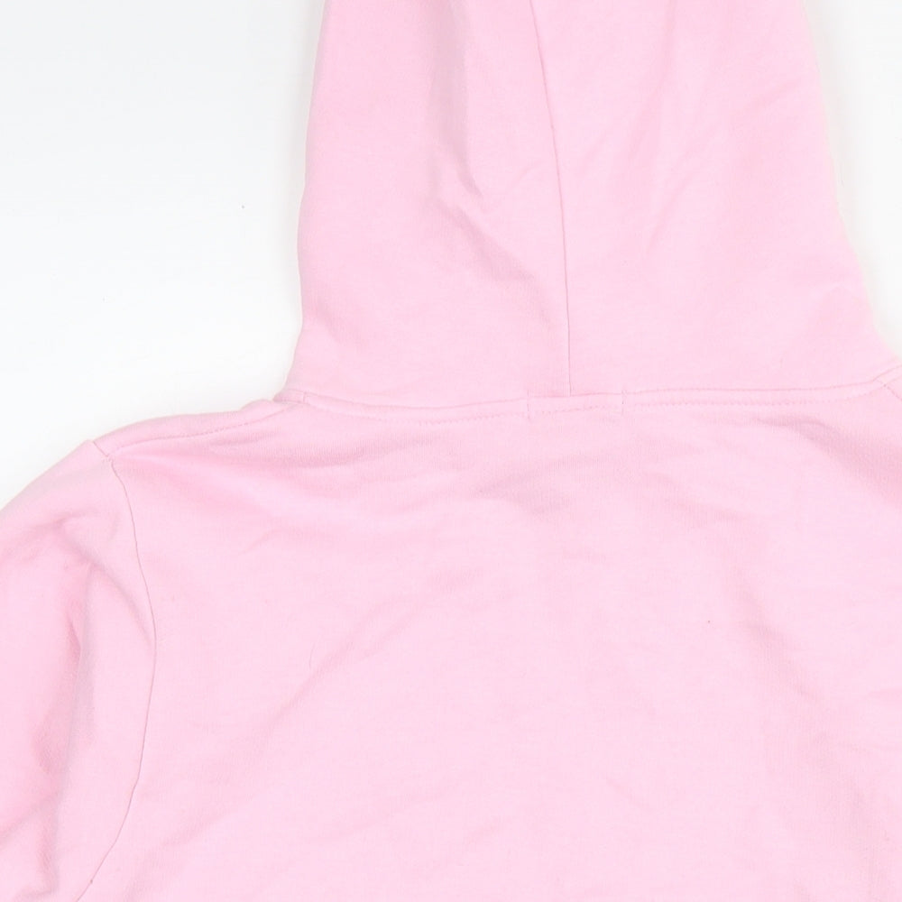 PRETTYLITTLETHING Womens Pink Cotton Pullover Hoodie Size S Pullover
