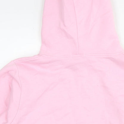 PRETTYLITTLETHING Womens Pink Cotton Pullover Hoodie Size S Pullover