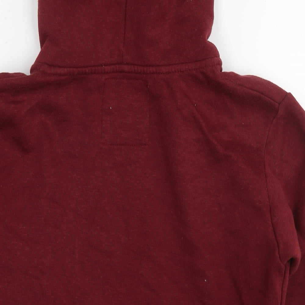 Malaika Womens Red Cotton Full Zip Hoodie Size S Zip