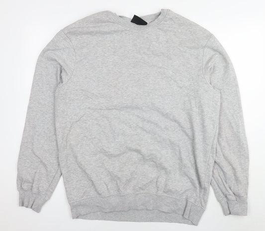 H&M Womens Grey Cotton Pullover Sweatshirt Size L Pullover - Tunic