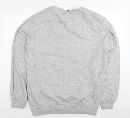 H&M Womens Grey Cotton Pullover Sweatshirt Size L Pullover - Tunic