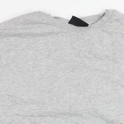 H&M Womens Grey Cotton Pullover Sweatshirt Size L Pullover - Tunic