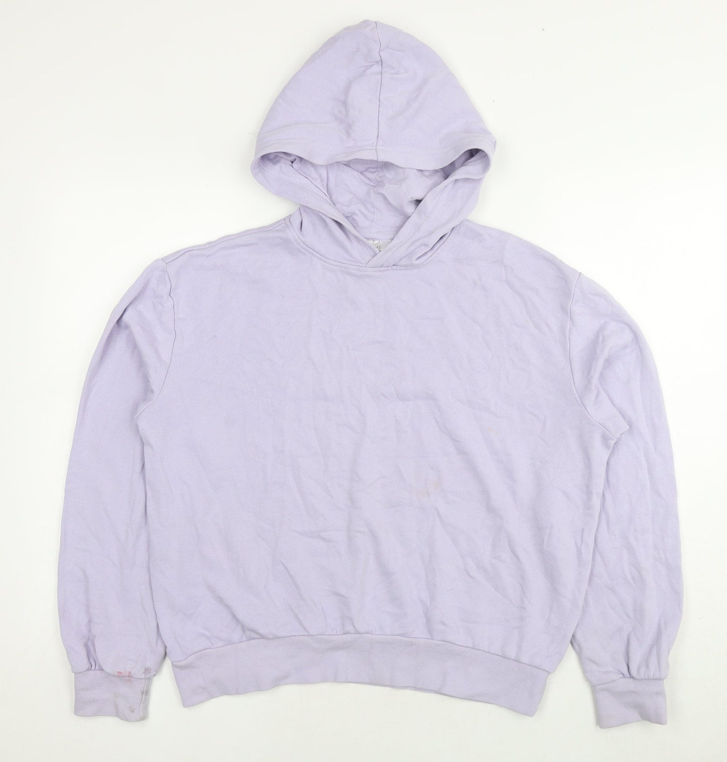 H&M Womens Purple Cotton Pullover Hoodie Size S Pullover