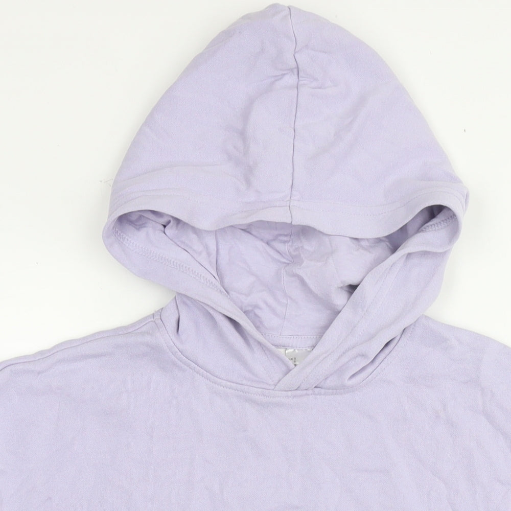 H&M Womens Purple Cotton Pullover Hoodie Size S Pullover