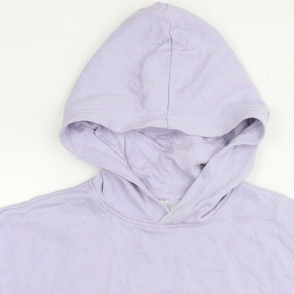 H&M Womens Purple Cotton Pullover Hoodie Size S Pullover