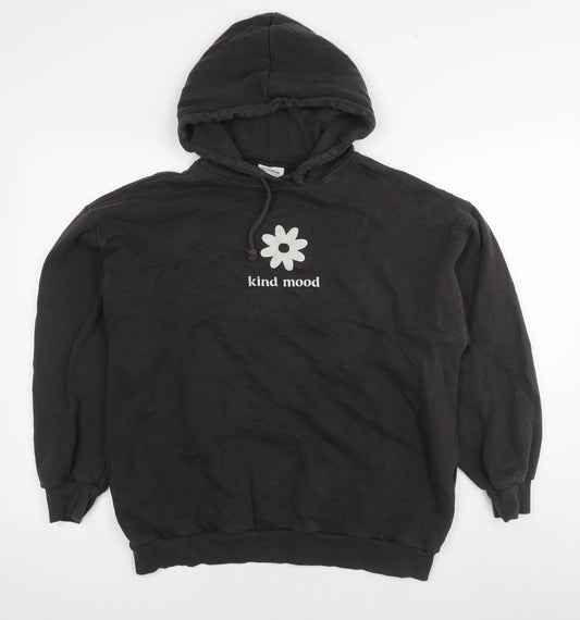 Womens UK Size S Pull&Bear Brown Pullover Hoodie