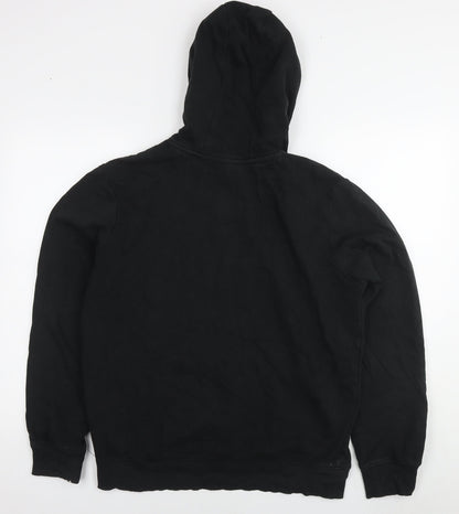 Mens UK Size M Brave Soul Black Pullover Hoodie