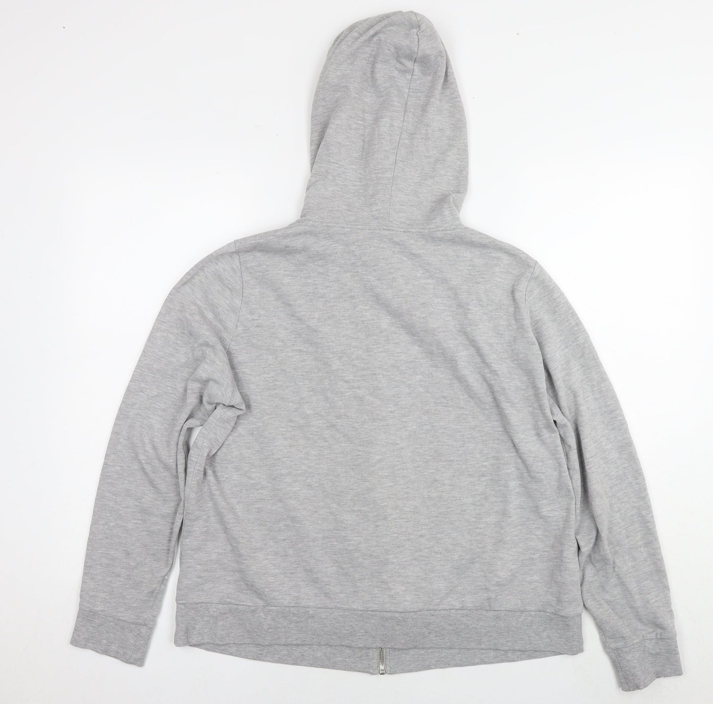 South Womens Grey Cotton Full Zip Hoodie Size 18 Zip