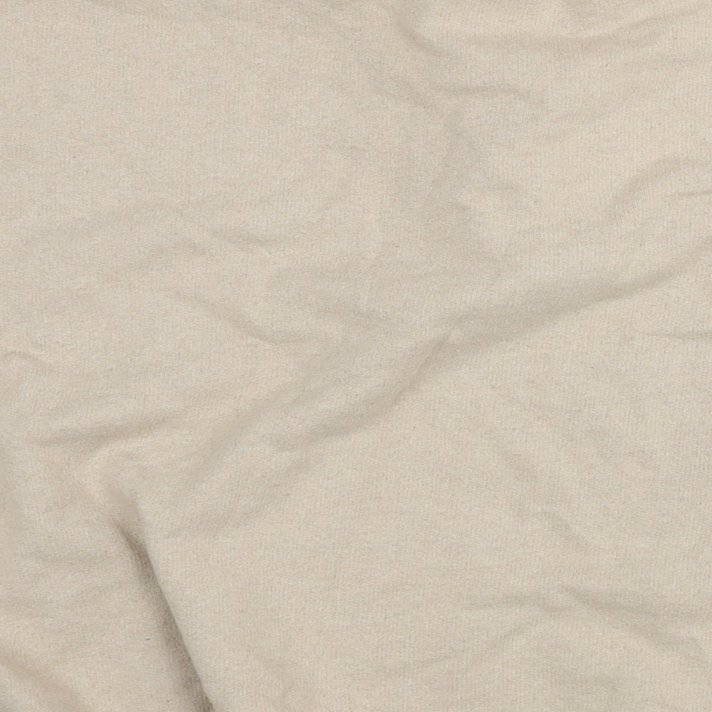 Boohoo Womens Beige Cotton Pullover Sweatshirt Size M Pullover