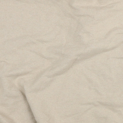 Boohoo Womens Beige Cotton Pullover Sweatshirt Size M Pullover