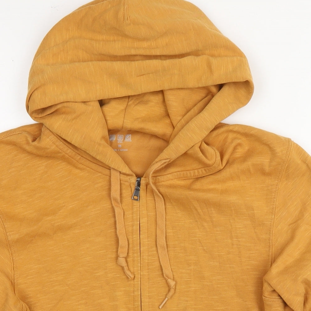 Uniqlo Womens Brown Cotton Full Zip Hoodie Size XS Zip