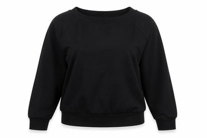 New Look Womens Black Cotton Pullover Sweatshirt Size 12 Pullover