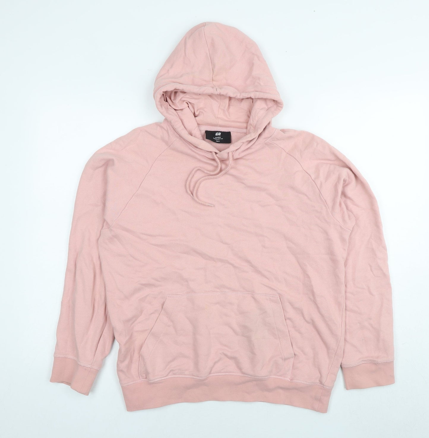 H&M Womens Pink Cotton Pullover Hoodie Size S Pullover