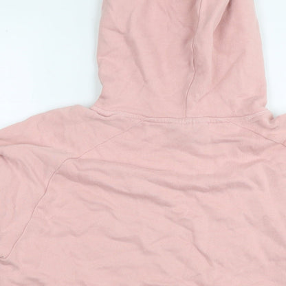 H&M Womens Pink Cotton Pullover Hoodie Size S Pullover