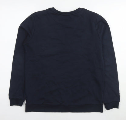 Goodmove Boys Blue Cotton Pullover Sweatshirt Size 14-15 Years Pullover