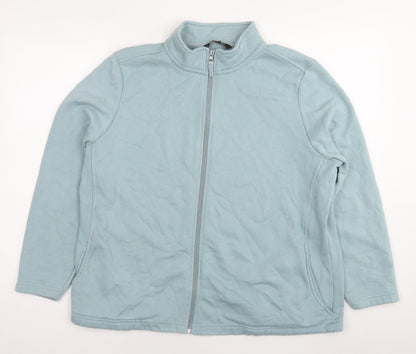 Bonmarché Womens Blue Cotton Full Zip Sweatshirt Size 20 Zip