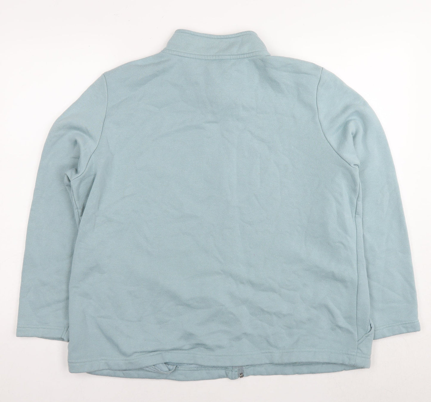 Bonmarché Womens Blue Cotton Full Zip Sweatshirt Size 20 Zip