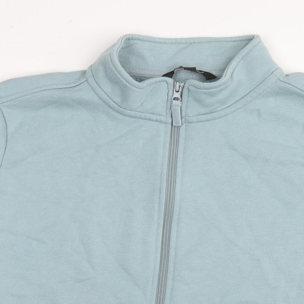Bonmarché Womens Blue Cotton Full Zip Sweatshirt Size 20 Zip