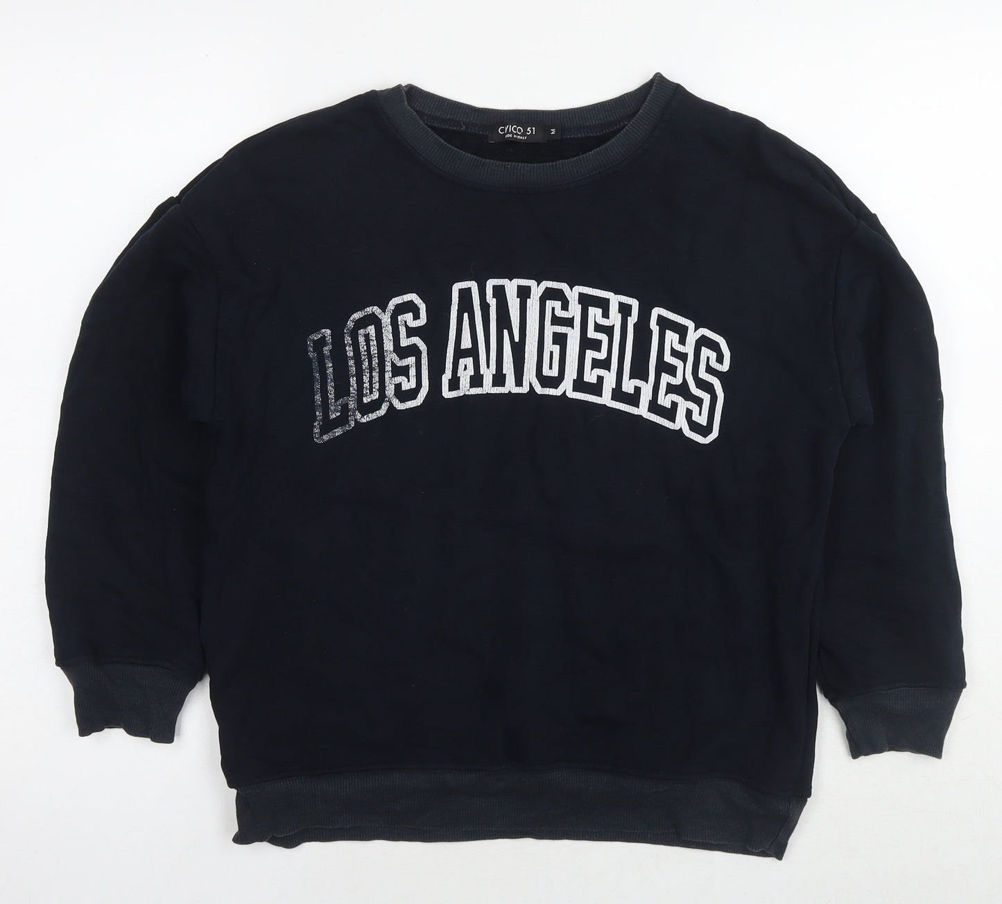 Civico 51 Womens Blue Cotton Pullover Sweatshirt Size M Pullover - Los Angeles