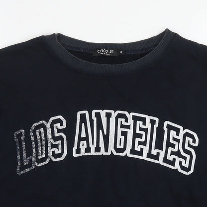 Civico 51 Womens Blue Cotton Pullover Sweatshirt Size M Pullover - Los Angeles