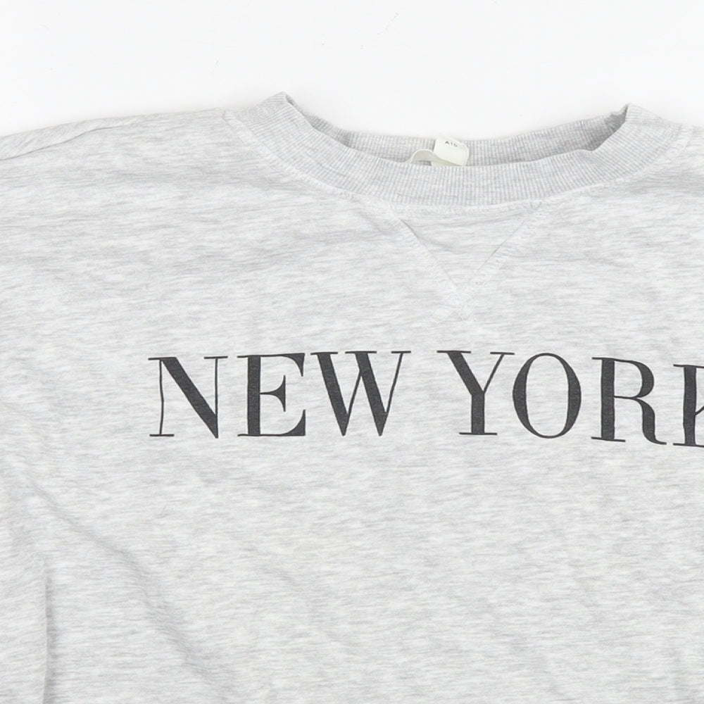 H&M Womens Grey Cotton Pullover Sweatshirt Size XS Pullover - New York